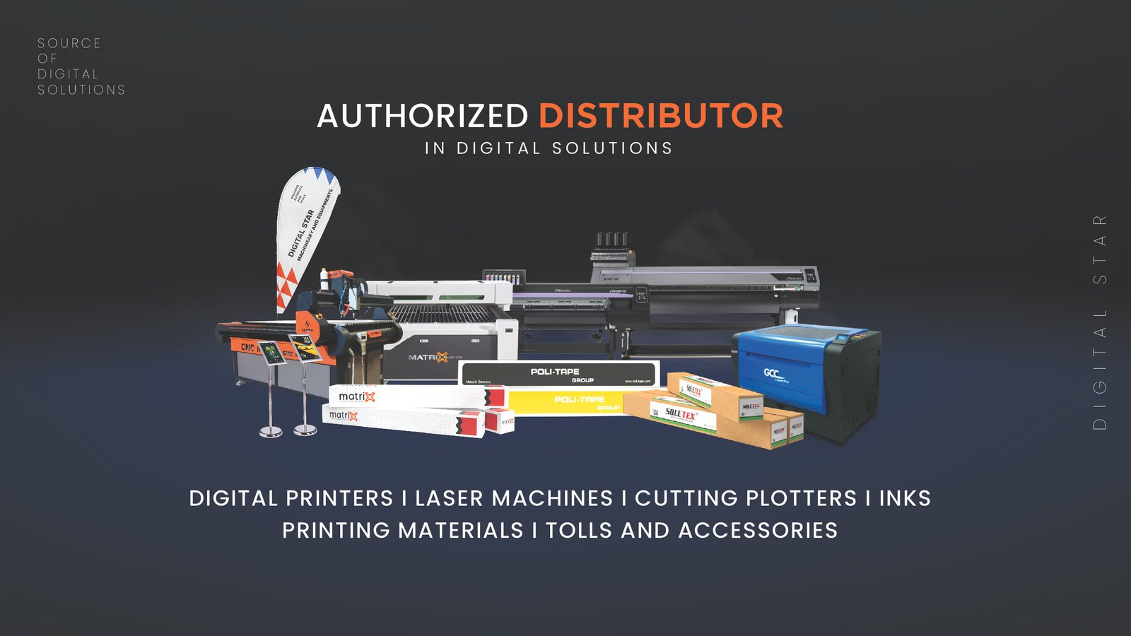Authorized Dealer of Digital Printers I Inks I Laser Machines in KSA